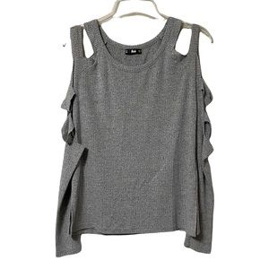 Shein Womens Small Long Sleeve Cold Shoulder Shirt